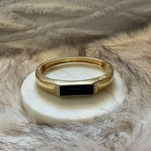 Black/Gold Elastic Bracelet